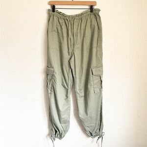 Abercrombie & Fitch High Rise Baggy Cargo Pants Green Size L